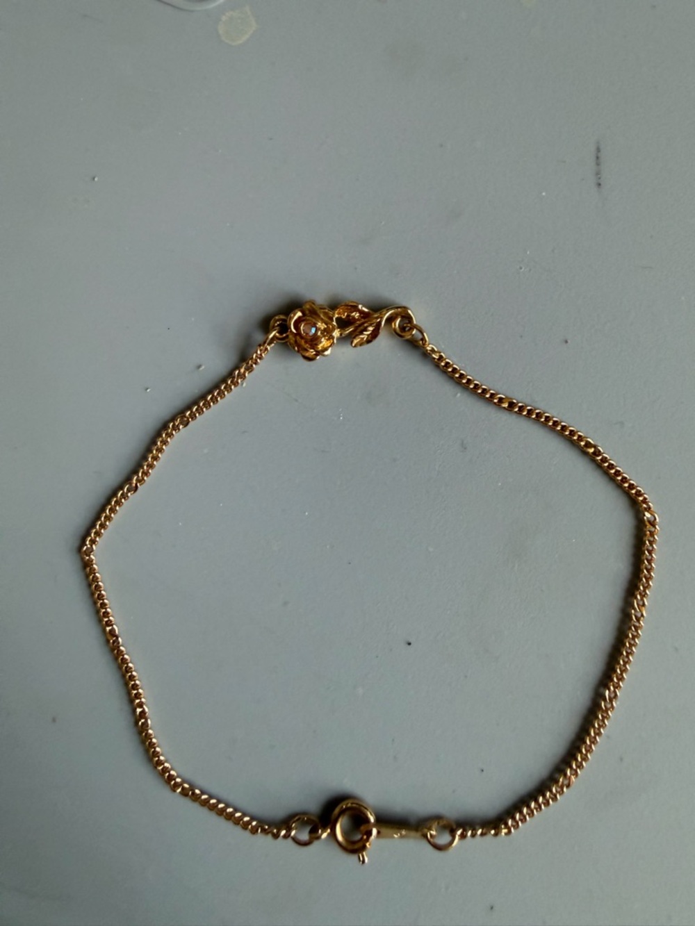 Gold-Tone Delicate Women's Chain Bracelet